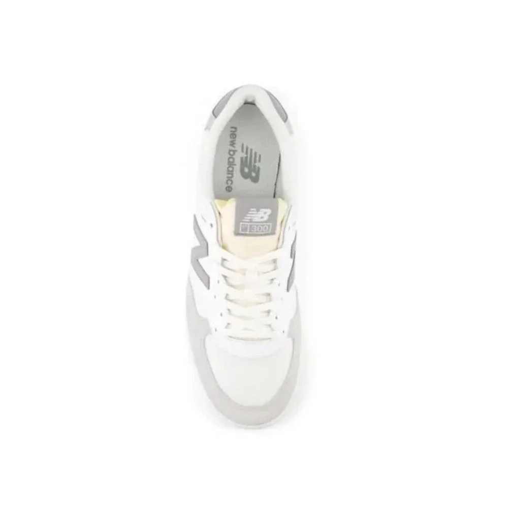 New Balance 300 V3 Court Low Top Sneaker Shoes White/Slate Grey Mens Sz 9.5